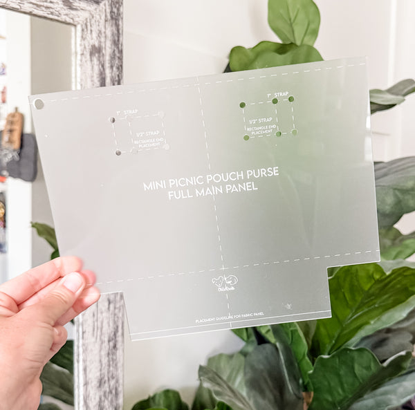 Mini Picnic Pouch / Purse Acrylic Template FULL PANEL ADD ON - FROST - Single Template