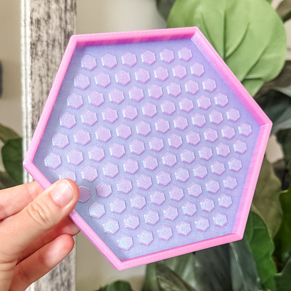 Hexagon Craft Tray - Honeycomb Base with Grips - Unicorn
