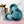 Load image into Gallery viewer, Tiered Large Mouse Shaped Craft Bowl - Dark Magic (Black/Teal/Purple)