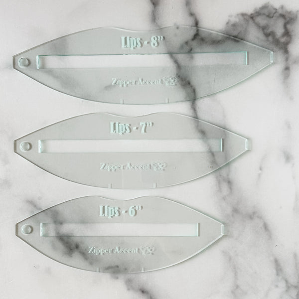 Lips Zipper Accent Template - Soda - 3 Sizes Available