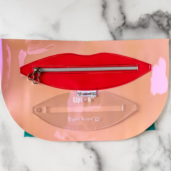 Lips Zipper Accent Template - Soda - 3 Sizes Available
