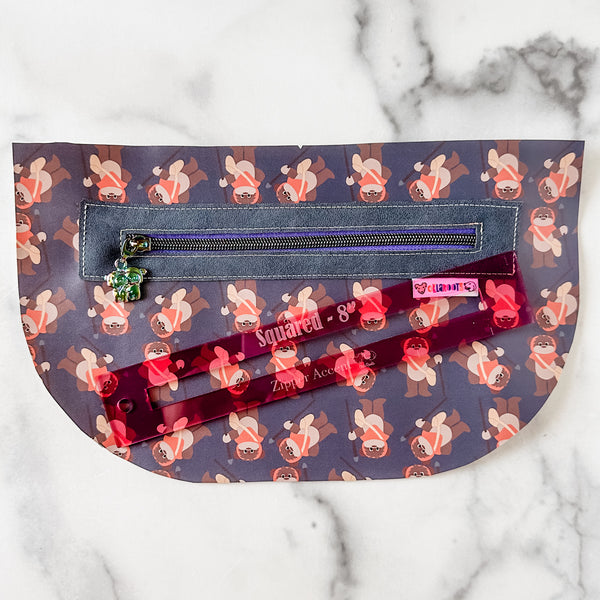 Square Zipper Accent Template - Pink - 3 Sizes Available
