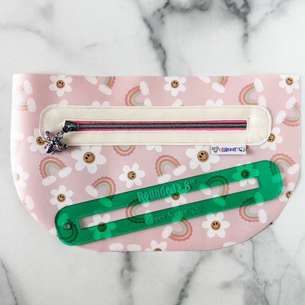 Rounded Zipper Accent Template - Mint - 3 Sizes Available