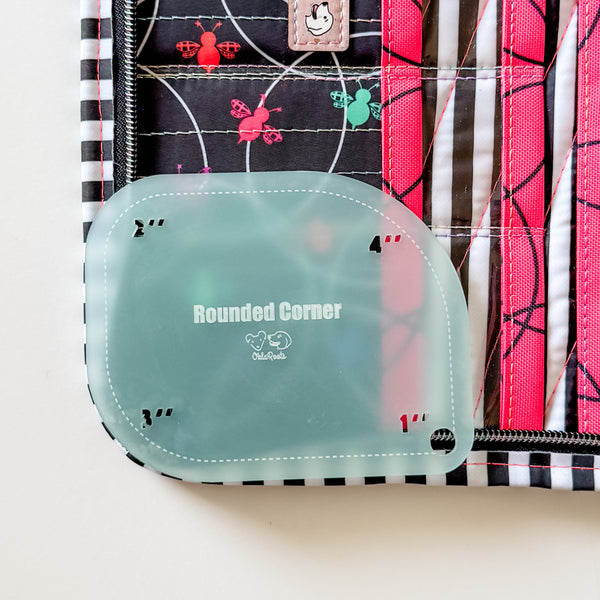 1-2-3-4 Inch Rounded Corners  - Frosted Seafoam -  Acrylic Template