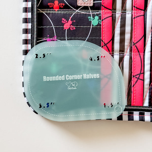 1-2-3-4 HALVES Inch Rounded Corners  - Frosted Seafoam -  Acrylic Template