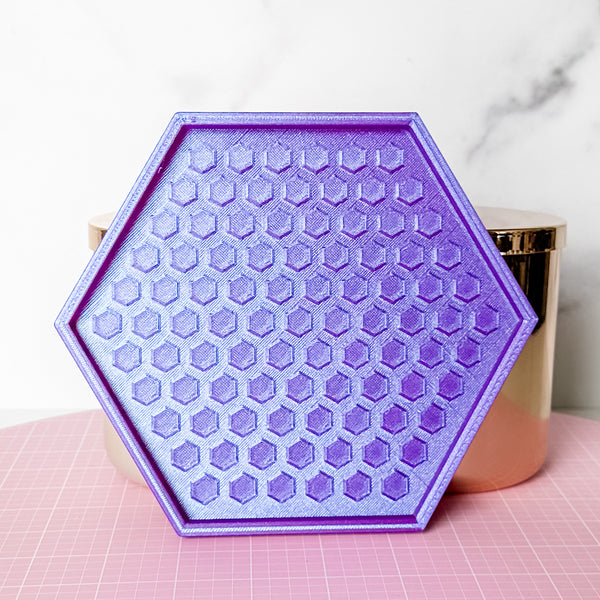 Hexagon Craft Tray - Honeycomb Base with Grips - Violet