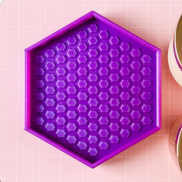 Hexagon Craft Tray - Honeycomb Base with Grips - Violet