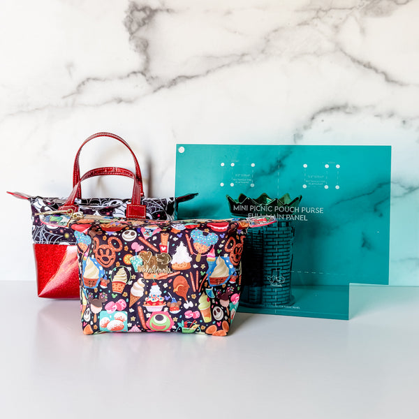 Mini Picnic Pouch / Purse Acrylic Template FULL PANEL ADD ON - TEAL - Single Template