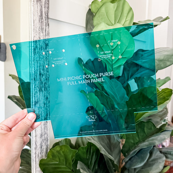 Mini Picnic Pouch / Purse Acrylic Template FULL PANEL ADD ON - TEAL - Single Template
