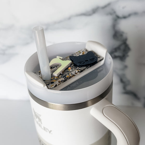 Newt Made - Black Gold Dot - Cat - Stanley 40oz Acrylic Topper