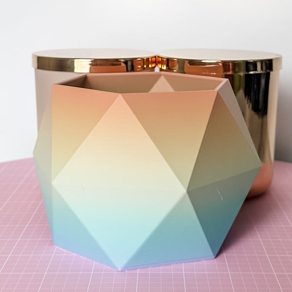 Large Jewel Craft Bowl - Matte Rainbow Green