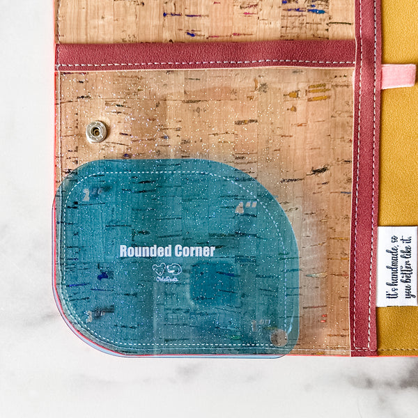 1-2-3-4 Inch Rounded Corners  - Blue -  Acrylic Template