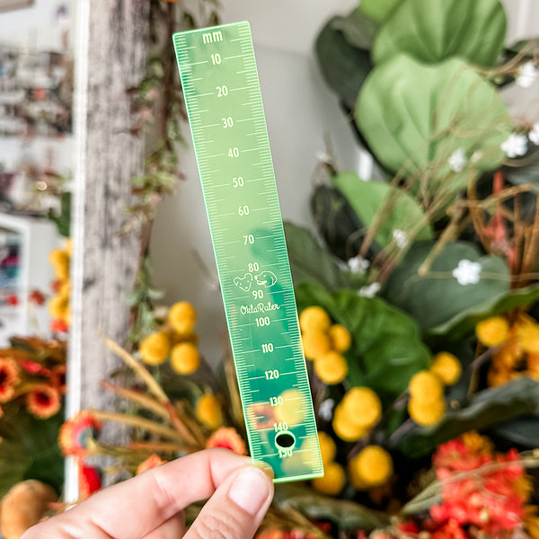 Neon Green OklaRuler : 160mm Clear Ruler