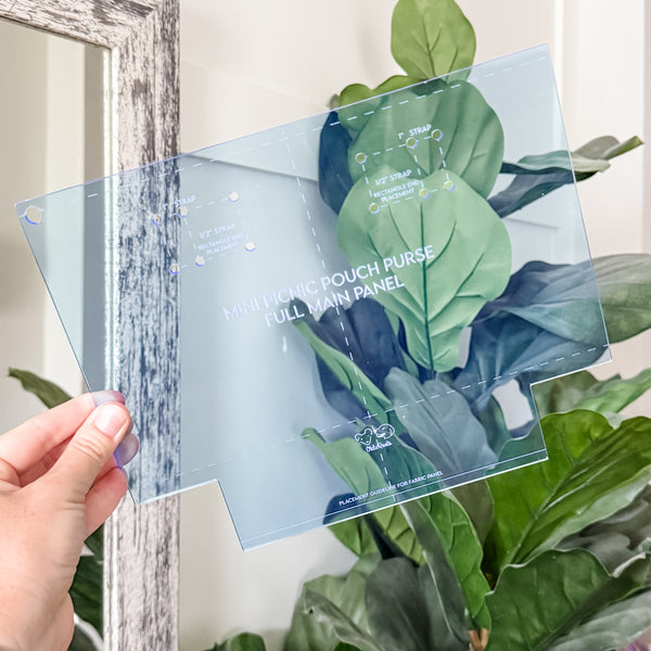 Mini Picnic Pouch / Purse Acrylic Template FULL PANEL ADD ON - OCEAN - Single Template