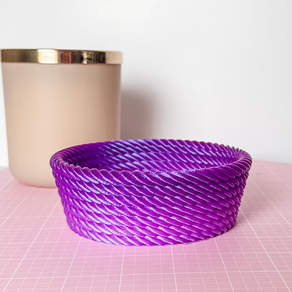 Medium Rope Craft Bowl - Violet