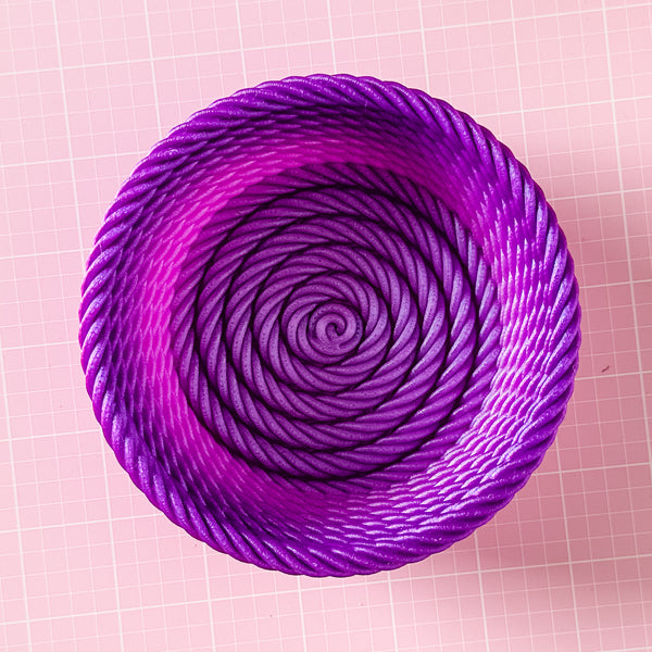 Medium Rope Craft Bowl - Violet