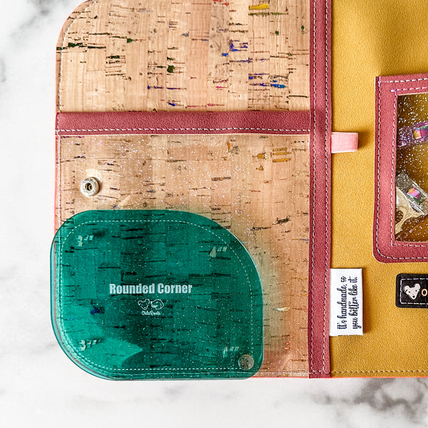 1-2-3-4 Inch Rounded Corners  - Teal -  Acrylic Template