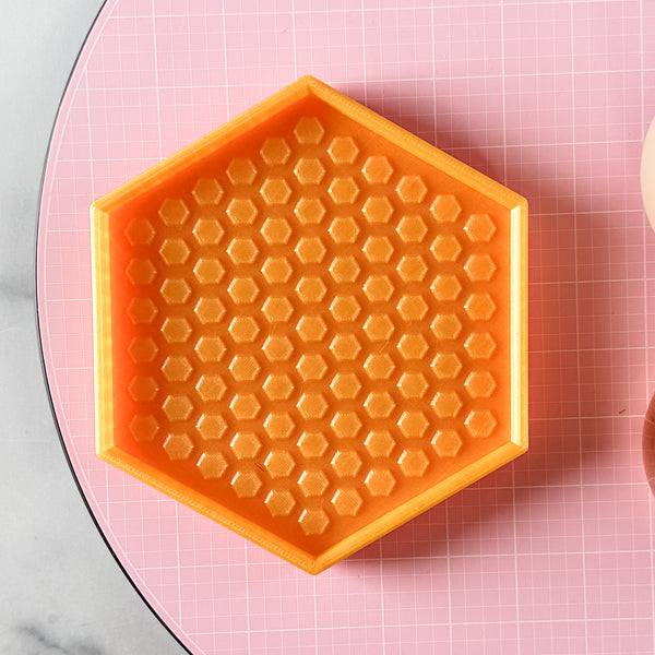 Hexagon Craft Tray - Honeycomb Base with Grips - Tequila Sunrise