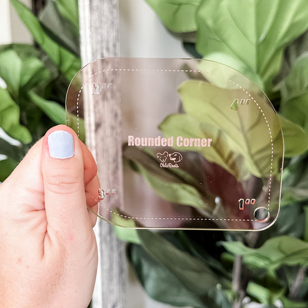 1-2-3-4 Inch Rounded Corners  - Rose Gold -  Acrylic Template