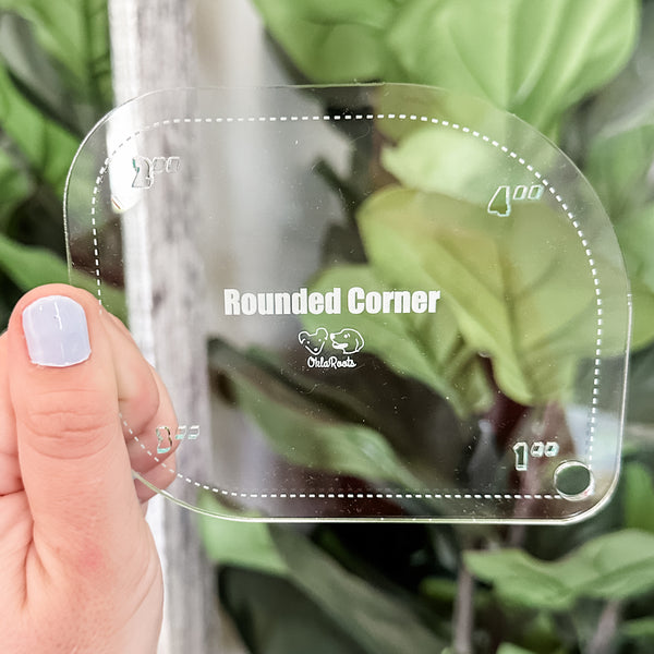 1-2-3-4 Inch Rounded Corners  - Soda -  Acrylic Template