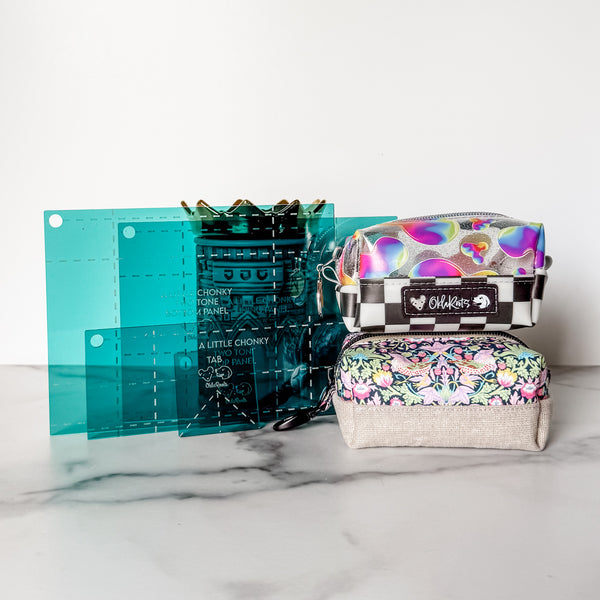 A Little Chonky - Two Tone - Set of 4 - Teal -  Acrylic Template