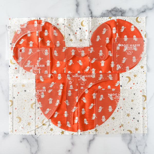 MEDIUM Magic Maker Quilt Block - Frost -  Acrylic Template - Set of 7