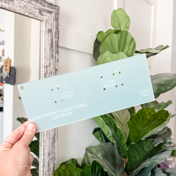 Mini Picnic Pouch / Purse Acrylic Templates - Frosted Seafoam - Set of 6