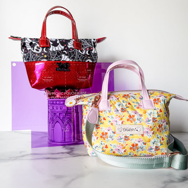 Mini Picnic Pouch / Purse Acrylic Template FULL PANEL ADD ON - PURPLE - Single Template