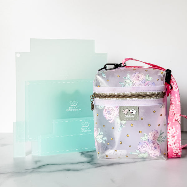 Babi Boxy Pouch and Crossbody  - Set of 4 - Frosted Seafoam - Acrylic Template