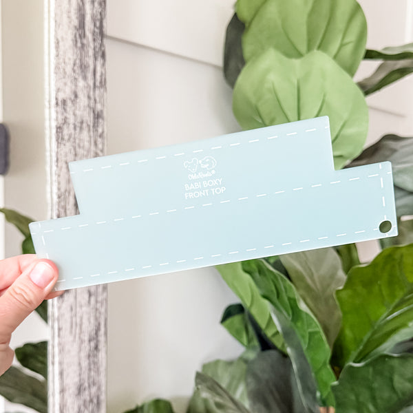 Babi Boxy Pouch and Crossbody  - Set of 4 - Frosted Seafoam - Acrylic Template