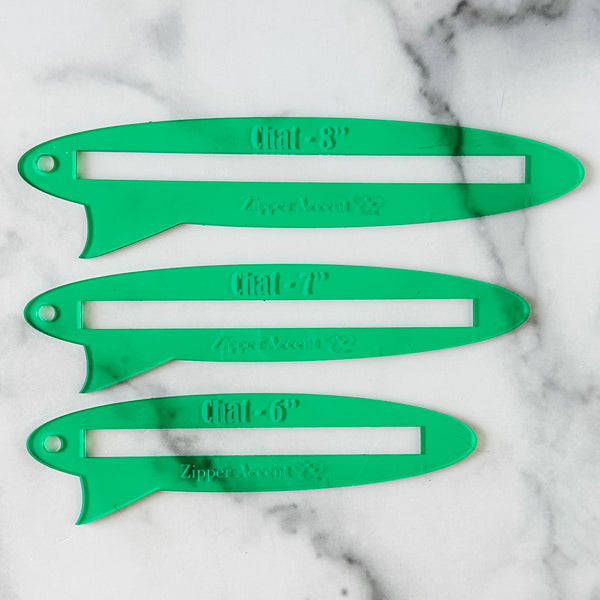 Chat Zipper Accent Template - Mint - 3 Sizes Available