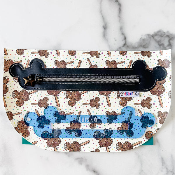 Ears Zipper Accent Template - Blue - 3 Sizes Available