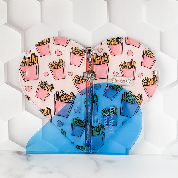 Cute-Heart Zip Pouch - Blue -  Acrylic Template