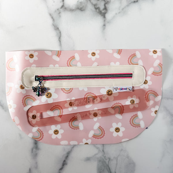 Rounded Zipper Accent Template - Rose Gold - 3 Sizes Available