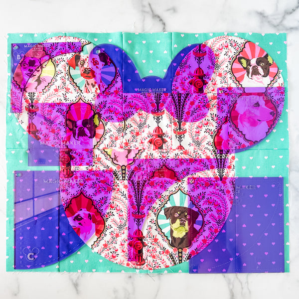 LARGE Magic Maker Quilt Block - Purple -  Acrylic Template - Set of 7