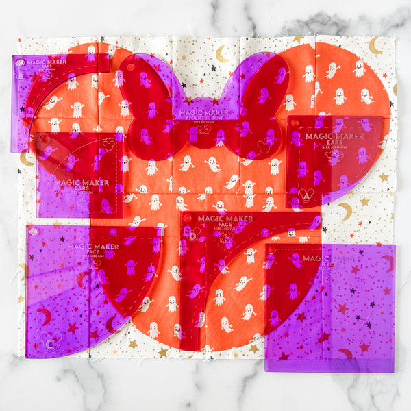 MEDIUM Magic Maker Quilt Block - Purple -  Acrylic Template - Set of 7