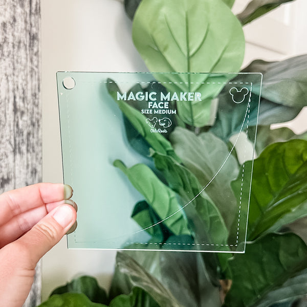 MEDIUM Magic Maker Quilt Block - Light Green -  Acrylic Template - Set of 7