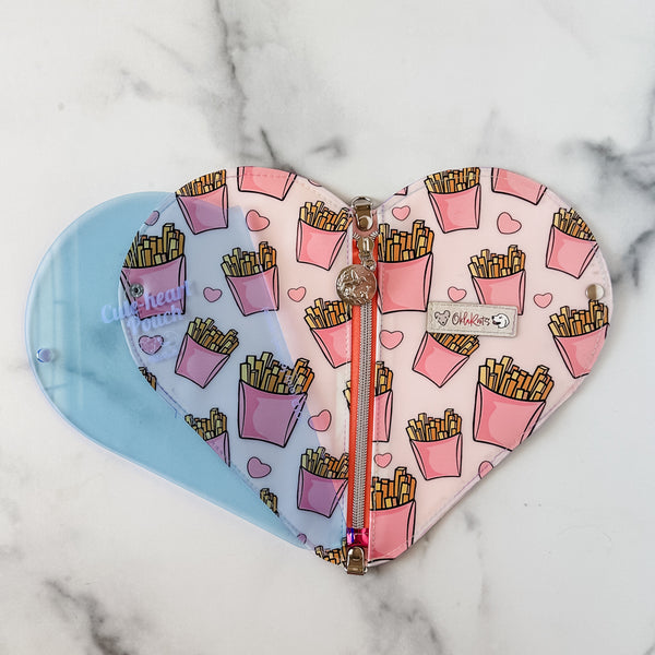 Cute-Heart Zip Pouch - Ocean -  Acrylic Template