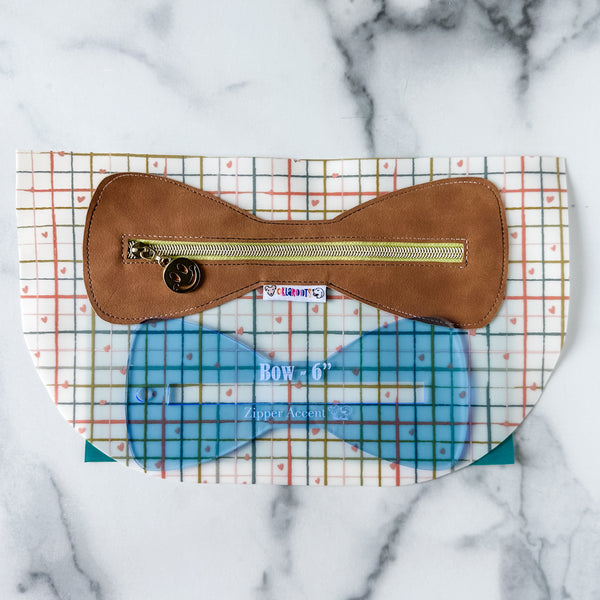 Bow Zipper Accent Template - Ocean - 3 Sizes Available