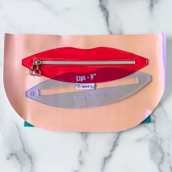 Lips Zipper Accent Template - Ocean - 3 Sizes Available