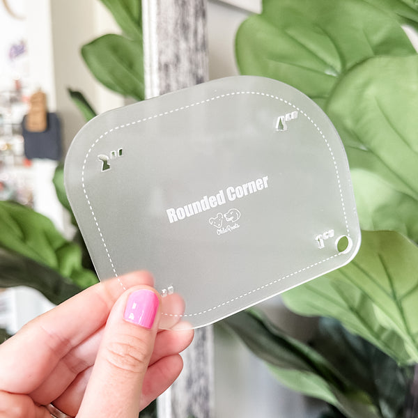 1-2-3-4 Inch Rounded Corners  - Frosted -  Acrylic Template