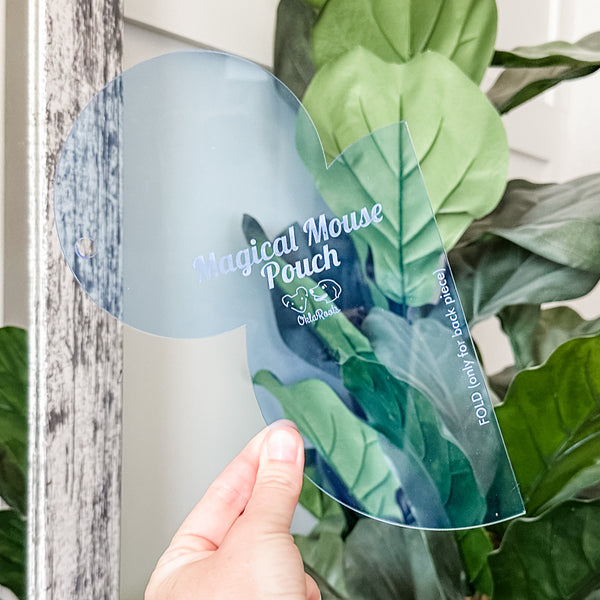 Magical Mouse Zip Pouch - Ocean -  Acrylic Template