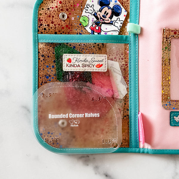 1-2-3-4 HALVES Inch Rounded Corners  - Frost -  Acrylic Template