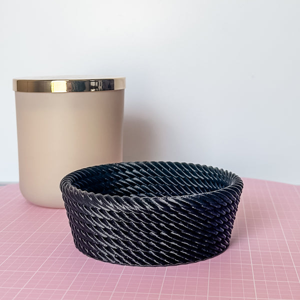 Medium Rope Craft Bowl -Onyx