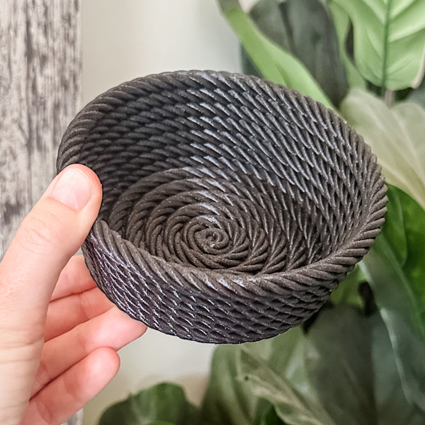 Medium Rope Craft Bowl -Onyx