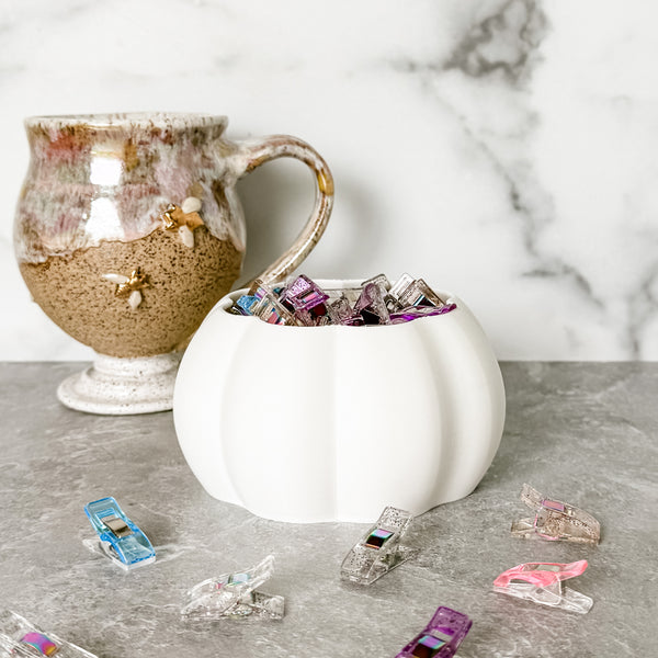 Medium Pumpkin Craft Bowl - White - Designed by Newt!