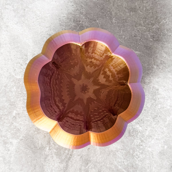 Medium Pumpkin Craft Bowl - Purple Gold - Designed by Newt!