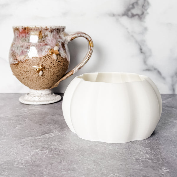 Medium Pumpkin Craft Bowl - White - Designed by Newt!