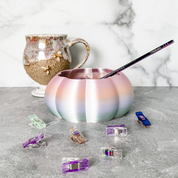 Large Pumpkin Craft Bowl - Lavender Rainbow - Designed by Newt!