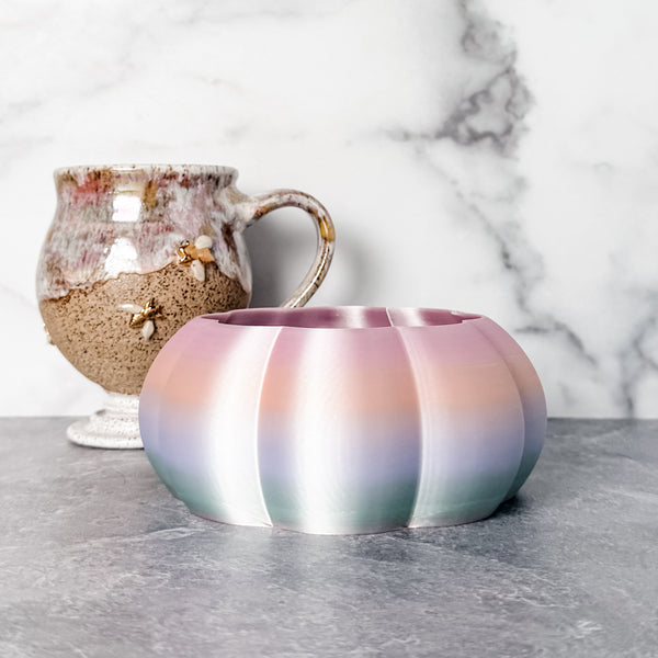 Large Pumpkin Craft Bowl - Lavender Rainbow - Designed by Newt!